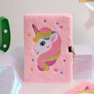 Nueva promoción, Juego de Cuaderno, cuaderno de felpa hermoso y elegante con cuaderno diario de niña unicornio - Product Image 6