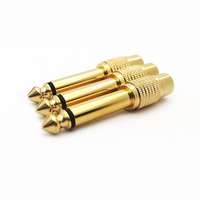 Altın Kaplama 6.35mm 1/4" TS Mono Erkek - RCA Dişi Ses Adaptörü 6.5mm Mono Fiş - RCA AV Jak Konnektörü