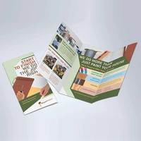 Brochure personnalisée avec impression recto-verso, design couleur, papier, impression de dépliants pliables, impression de prospectus