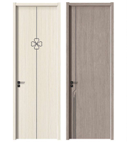 Porte intérieure moderne blanche en bois massif MDF avec isolation acoustique, design Shaker, ouverture coulissante