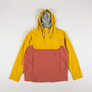 Sudadera con Capucha Personalizada con Logotipo para <span class=keywords><strong>Hombre</strong></span>, Estilo <span class=keywords><strong>Anorak</strong></span>, Color Rojo y Amarillo, Gorras Deportivas de Tela Cortavientos - Product Image 1