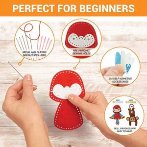 Hot Selling Felt Sewing <b>Kit</b> Forest Animals Kids <b>DIY</b> Crafts Girls Boys Early Educational Toy for Learning Sewing - Product Image 3