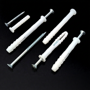 Expansion Screws for Kitchen Cabinet Wall Mount M8 Right Hand Partially Threaded <b>White</b> Expansion Tube Screw Fixing Plug Phillips - Product Image 1