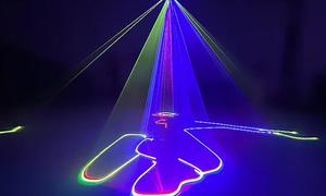 ไฟเลเซอร์ลายสีสันสดใส 3W แบตเตอรี่ในตัว สำหรับคาราโอเกะ บาร์เต้นรำ แสงดิสโก้หมุนได้ รุ่นขายดี Starlight - Product Image 5