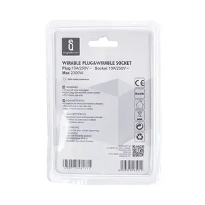 Prese elettriche maschio e femmina, 10 A, colore bianco, per una connessione sicura ed efficiente di dispositivi in casa o in ufficio. - Product Image 3