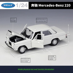 Welly 1:24 <span class=keywords><strong>M</strong></span> Ercedes <span class=keywords><strong>B</strong></span> Enz 220 auto da collezione in metallo pressofuso modello di auto in lega per bambini adulti collezione regalo - Product Image 2