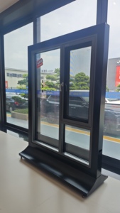 Modern Weather-Resistant NFRC Tinted Glass Insulated Aluminum Windows Outward <b>Swing</b> Thermal Break Casement for Villa Entry - Product Image 1