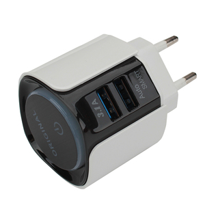 <span class=keywords><strong>Cargador</strong></span> <span class=keywords><strong>Usb</strong></span> <span class=keywords><strong>doble</strong></span> de carga rápida 2.4A, luz Led nocturna de atenuación de 4 engranajes, adaptador de pared para teléfono móvil, UE, EE. UU., Reino Unido - Product Image 1