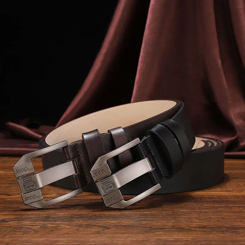 2023 les plus recherchés vache-peau décontracté ceinture en cuir de haute qualité hommes mode cuir ceinture décontractée boucle ardillon