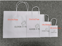 White Kraft Paper Bag for Medicine Craft Sugar Clothing-Art Paper Lamination Hot Stamping for Packaging Logo EXW