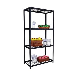 Mới 120cm góc dây thép kim loại nhiệm vụ nặng nề 4-Tier boltless sơn tĩnh điện sắt bền lưu trữ giá đơn vị gia cố xếp chồng - Product Image 1