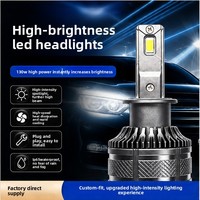 Ampoule de phare LED H1 130W 12500LM 12V en aluminium argenté, IP65, compatible universellement, remplacement de phare de voiture, vente en gros, directement de l'usine