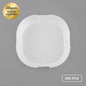 Forros Redondos y Cuadrados para Freidora de Aire de 7.9 y 8 Pulgadas, 250 Unidades, Papel de Hornear Desechable Blanco, Venta al por Mayor, Suministro Directo de Fábrica, Guangzhou - Product Image 1