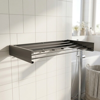 Prix de gros Maison Métal Pliable Cintre Sèche-linge Balcon Extérieur Robuste Mural Séchoir à linge