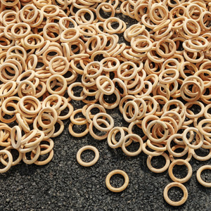 וילון טבעת עץ וילון מוט אביזרי טבעות חריר טבעות לבן צבע עבור 28MM מוט kayu langsir jenis וו aksesorilangsir - Product Image 4