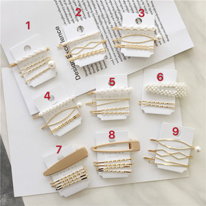 Barrettes à <span class=keywords><strong>cheveux</strong></span> en perles dorées pour femmes et filles, accessoires décoratifs pour la Saint-Valentin, la fête des mères, mariage et coiffure de mariée. - Product Image 5