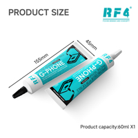 Adhésif spécial pour réparation de téléphone portable RF4 G-PHONE, multi-usages, séchage rapide en 3 minutes, durcissement rapide, 2 types disponibles, transparent