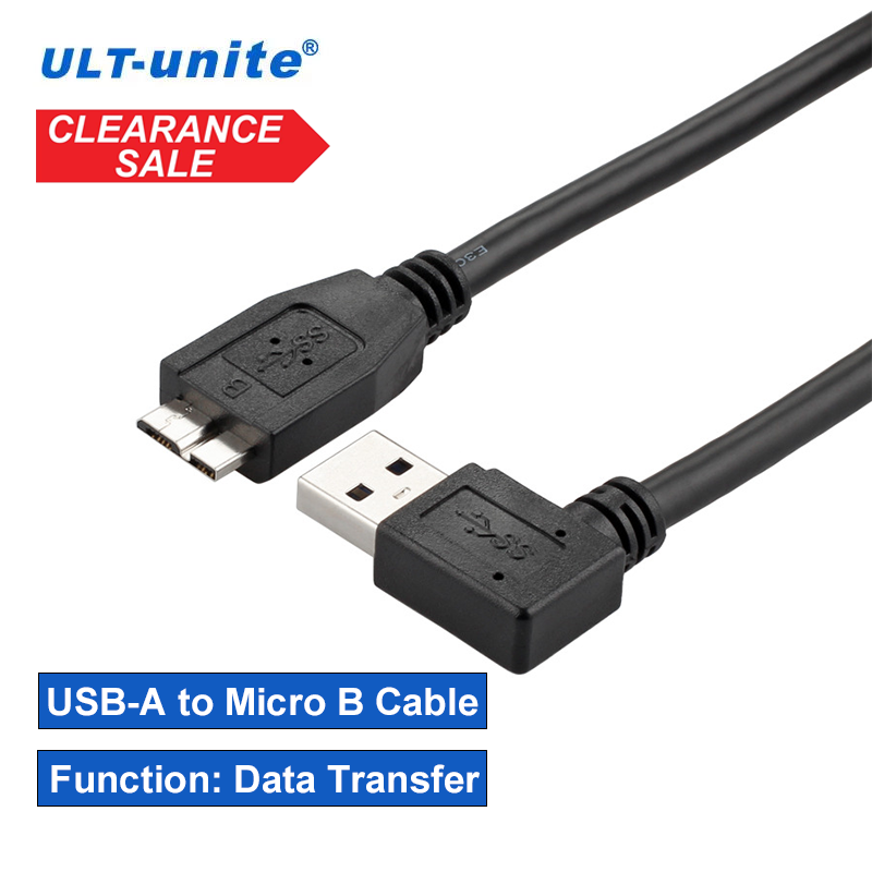 Negro - Cabezal acodado (cable redondo)