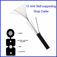 Cable de Fibra Óptica para Exteriores, Tipo Mariposa, de 2 Hilos, Monomodo, para Redes de Telecomunicaciones, Venta al Por Mayor