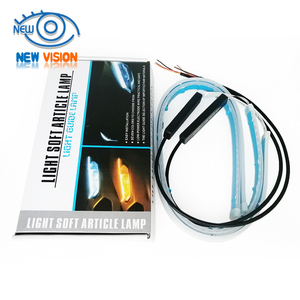 ไฟ LED DRL แบบบางพิเศษสำหรับรถยนต์ แถบไฟนำแสงสองสี ไฟเลี้ยวแบบยืดหยุ่นหลายสีสำหรับรถยนต์ - Product Image 2