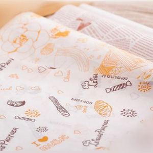 Eco-Friendly Printed Hamburger Sandwich Baking Paper | PE Coated Single Side Food Grade Greaseproof Burger <b>Wrap</b> for Candy - Product Image 1