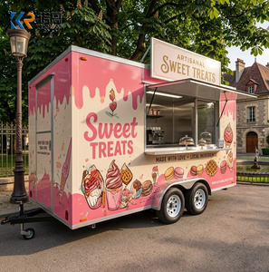 Camion de restauration mobile en acier inoxydable pour gaufres et glaces, certifié CE - Product Image 4