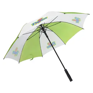 2023 green color large golf umbrella custom logo wholesale golf club umbrella