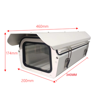 Outdoor Aluminum Surveillance Accessories grande <span class=keywords><strong>CCTV</strong></span> Bullet <span class=keywords><strong>Camera</strong></span> Enclosure <span class=keywords><strong>Housing</strong></span> com escova de chuva do limpador opcional - Product Image 2