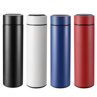 500ml En Acier Inoxydable Isolé Rappel Sous Vide Thermos Flacon Led Affichage Numérique De La Température Bouteille D'eau