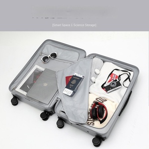 <span class=keywords><strong>Valise</strong></span> de voyage à roulettes unisexe 20 pouces durable et étanche avec roulettes universelles pivotantes avant ouvertes style cartoon - Product Image 4
