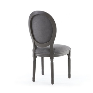 Anji Kaseihomeland <span class=keywords><strong>de</strong></span> madera <span class=keywords><strong>de</strong></span> caucho KSF25022 Grey tejido Vintage boda <span class=keywords><strong>fiesta</strong></span> salón silla - Product Image 3