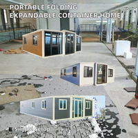 Maison mobile de luxe portable de 40 pieds sur 20 pieds, villa compacte préfabriquée extensible avec 2, 3, 4 ou 5 chambres en conteneur