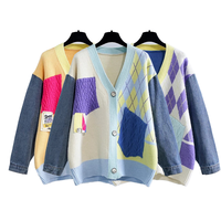 Cardigans tricotés en laine mélangée de haute qualité Cardigan léger en tricot de couleur personnalisée pour les femmes Pull