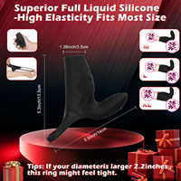 Silikon-Vibrations ring Single Complex Lock Ring Vibrator Weicher Doppels chock für Sexspielzeug für verzögerte Ejakulation paare
