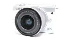 Appareil photo numérique hybride professionnel HFT EOS M200 blanc + objectif 15-45 mm Vente en gros au Japon