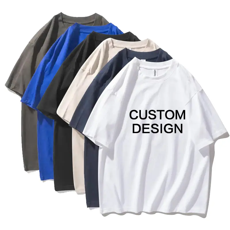 Custom 260g Cotton Tshirt Drop Shoulder Mens Oversized Blank Pour Hommes T-Shirt Oversized T Shirt