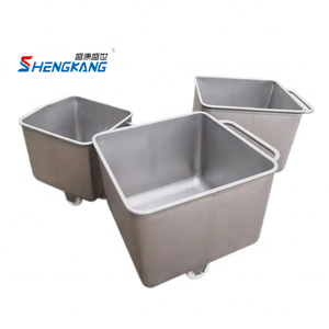 200L RVS 304 makkelijk te reinigen CE-gecertificeerde vleeshopperwagen voor vleesverwerking, hotels, restaurants, Shengkang HMPL 1 - Product Image 4