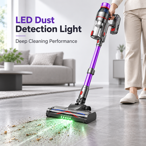 Aspirateur balai sans fil 20KPa forte aspiration Moteur sans balais 200W Autonomie 60 min Réservoir de poussière 1,8L Lumière LED HEPA OEM ODM - Product Image 3