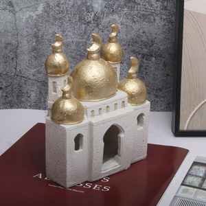Décoration de table en résine, motif mosquée et lune, thème islamique du Moyen-Orient, cadeau du Ramadan, prix usine, personnalisable, directement de l'usine - Product Image 5