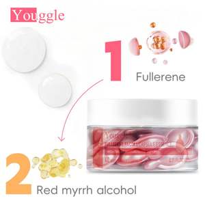 Kapsul minyak tumbuhan alami Fullerene wajah, kapsul Esens pencerah kulit Anti Penuaan - Product Image 2