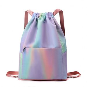 Nouveau sac de sport de plein air à dégradé de couleurs tendance, sac à dos unisexe pliable multifonctionnel - Product Image 2