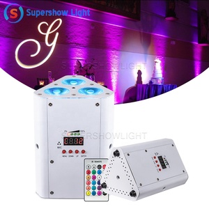 Supershow 3x18W rgbwauv 6in1 DJ parcan đèn với IR từ xa <span class=keywords><strong>uplight</strong></span> mệnh ánh sáng 3x18 giá rẻ Pin nêm uplights - Product Image 1