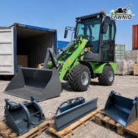 Caricatore a Ruote Certificato CE LAWNIO con Molteplici Accessori e Design Compatto per Movimentazione Materiali, Caricatore Elettrico