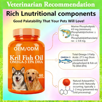Capsules d'huile de Krill, Astaxanthine naturelle, Oméga-3 EPA DHA, absorption rapide, sans céréales, chiens, chats, soutien immunitaire, santé des articulations, santé