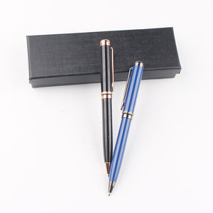 2024 <span class=keywords><strong>Promo</strong></span> Bolígrafo de moda azul de metal con logotipo grabado - Product Image 5