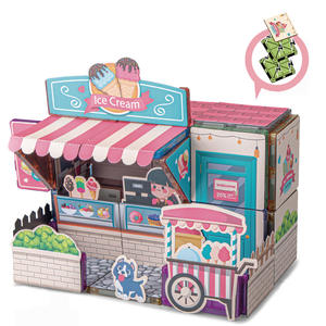 Enfants 3D <span class=keywords><strong>en</strong></span> trois dimensions bricolage Dessert <span class=keywords><strong>cabane</strong></span> construction Puzzle magnétique jouets assemblés ABS jouets <span class=keywords><strong>en</strong></span> <span class=keywords><strong>plastique</strong></span> - Product Image 5