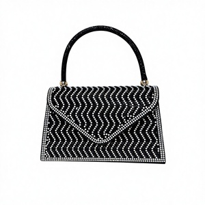 New Cross-border Trade Simple Polyester Evening Wedding <b>Handbag</b> Rhinestone Sequins Full Street Trend Bucket Tanjing - Product Image 1