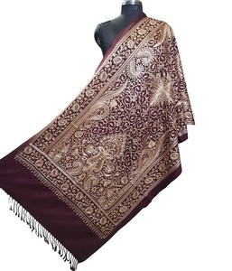 Soft Warm Breathable Comfortable Elegant Durable Embroidered Viscose <b>Shawl</b> Digital Print Long Fringe Traditional Winter Scarf - Product Image 1