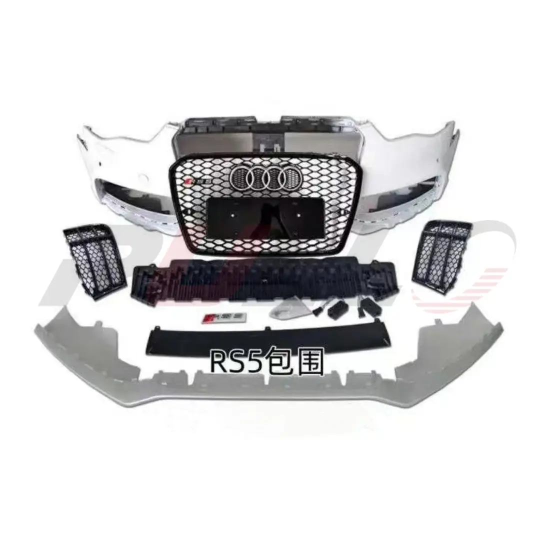 Audi A5 2013-2016 için vücut kiti, grille ve ön dudaklı ön tampon montajını içerir