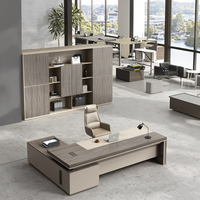 Ensemble de bureau moderne en bois avec chaise et table d'appoint, personnalisable, mobilier commercial assemblé, garantie de trois ans